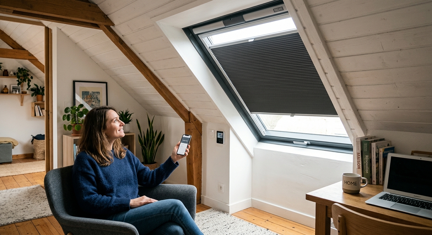 Velux motoris&eacute; domotique