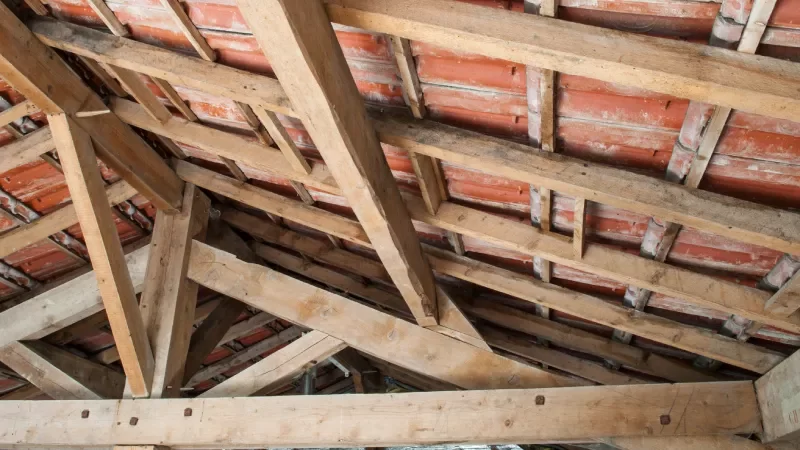 Application de traitement pr&eacute;ventif sur charpente